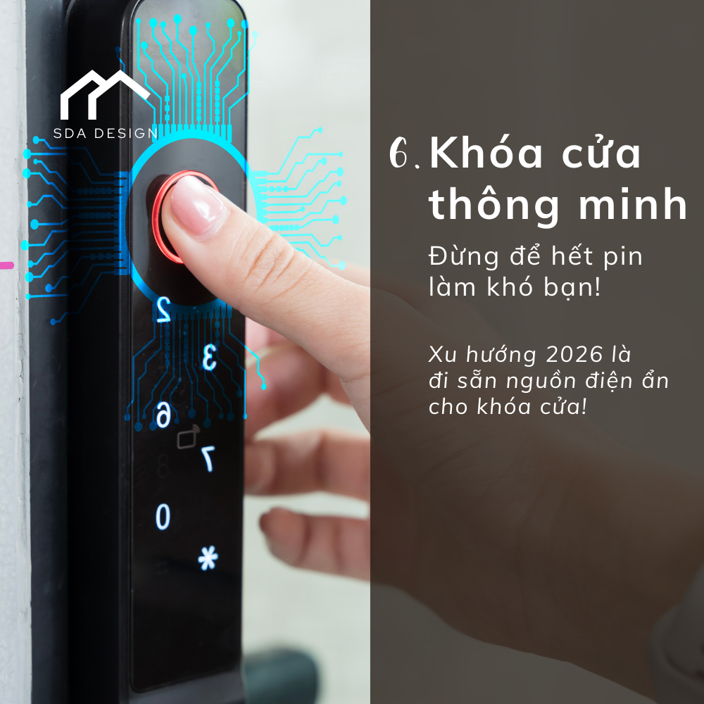 Đi sẵn dây điện cho Khóa cửa thông minh - SDA Design